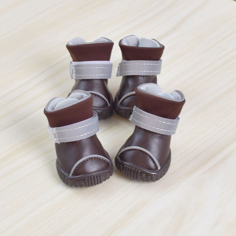 小狗鞋子夏季雨鞋宠物鞋反光泰迪鞋小型犬宠物狗雨鞋比熊狗狗鞋子纯色