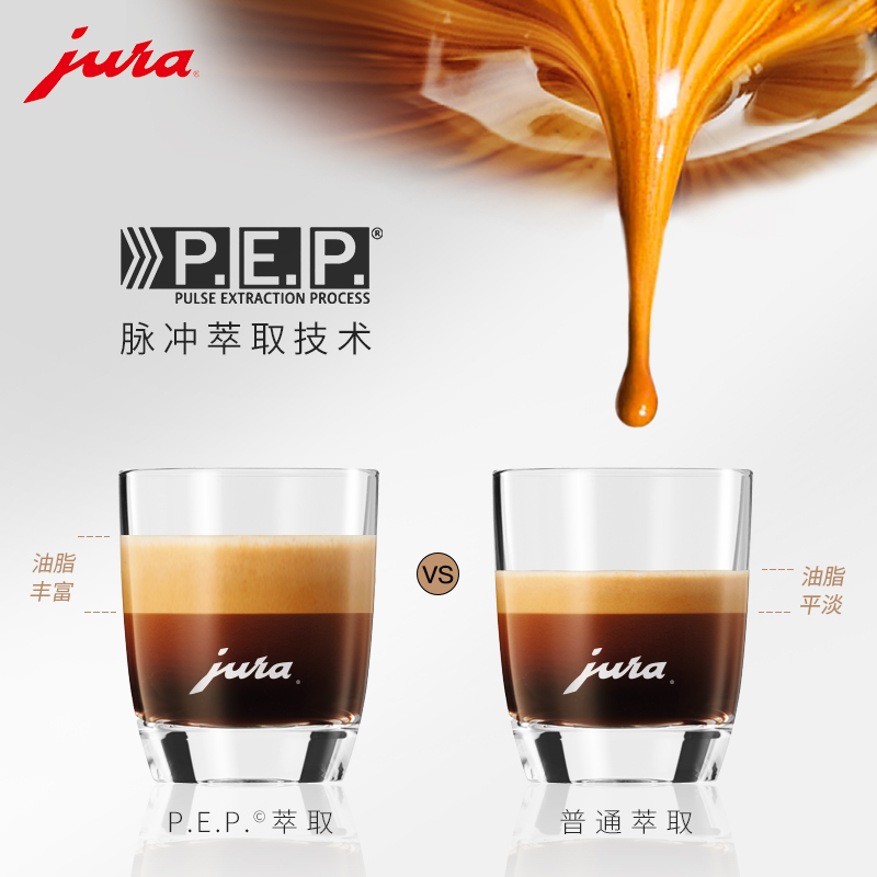 优瑞(Jura) 全自动咖啡机A1意式家用现磨泵压式咖啡豆粉两用一键出咖 黑色