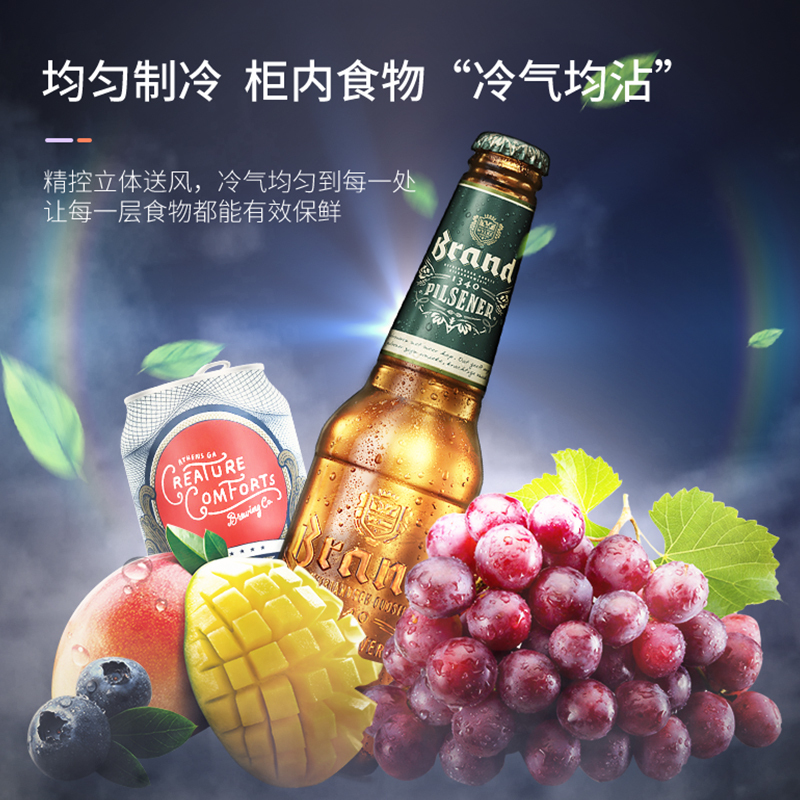 澳柯玛(AUCMA)SC-306WNE风冷无霜展示柜冷藏保鲜饮料柜商用啤酒冰箱冰柜