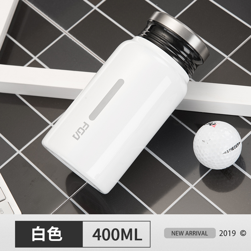富光保温杯男女学生便携水杯网红ins个性简约创意潮流小巧杯子瓶 骑士蓝色400ml