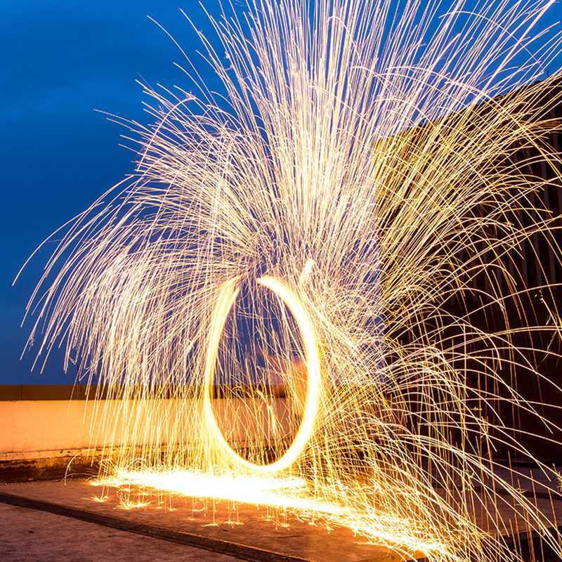 钢丝棉烟火打树花户外仙女烟花发光棒生日手甩手持打铁花 15卷钢丝棉