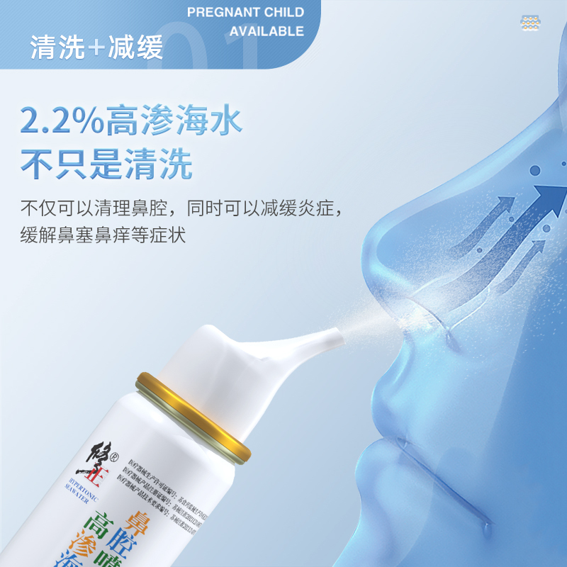 修正鼻炎喷雾鼻腔洗鼻器生理性盐水鼻喷剂膏海成人儿童洗鼻子915