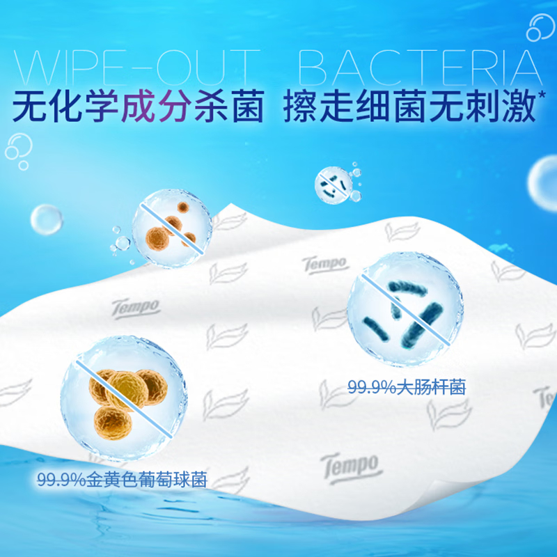得宝(Tempo)40片纯水湿厕纸 8包箱装T3418-A高清大图