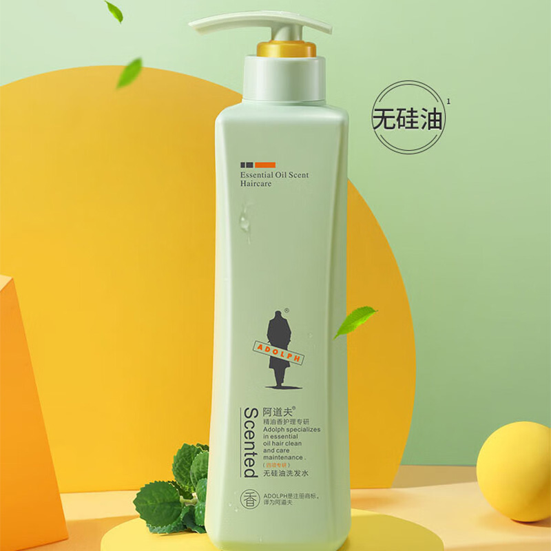 阿道夫洗发水无硅油蓬松舒缓清爽控油去屑修护洗头膏500ml高清大图