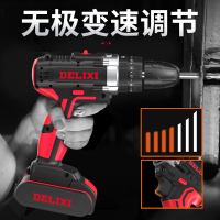德力西大功率充电冲击锂电钻手持钻多功能家用电动螺丝刀工具套装