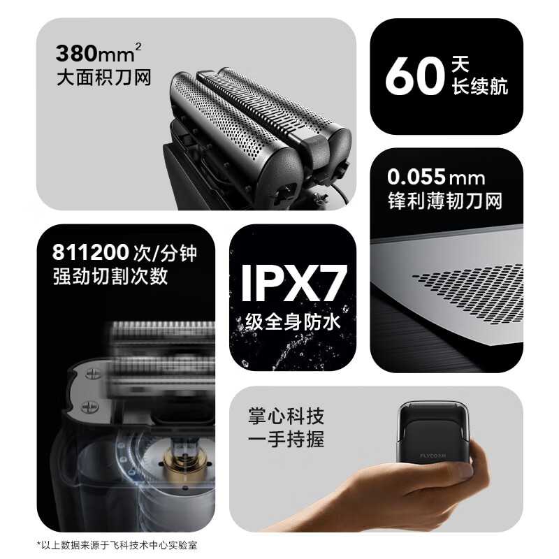 飞科电动剃须刀FS685天际黑高清大图