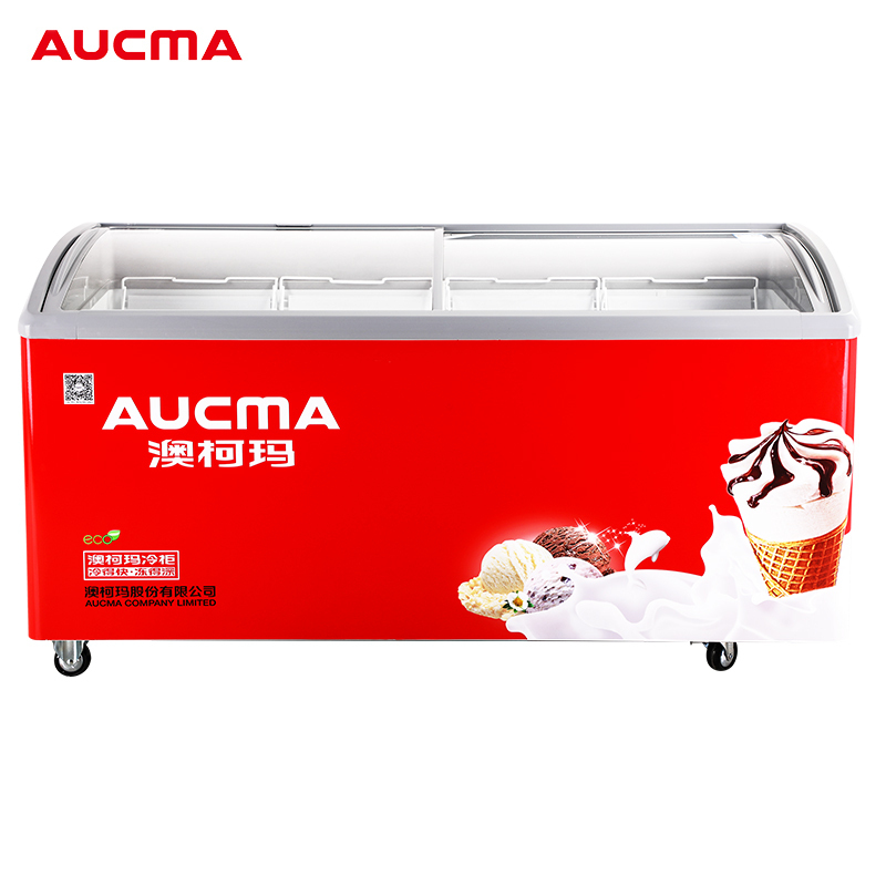 澳柯玛(AUCMA) 展示柜 SD-520 520升-30℃度商用大容量大型保鲜冰柜超市冷冻展示柜卧式保鲜一级能效