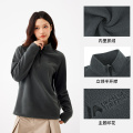 361°运动卫衣女新款女士摇粒绒半开襟卫衣冲锋衣加绒内胆 4XL 静谧灰