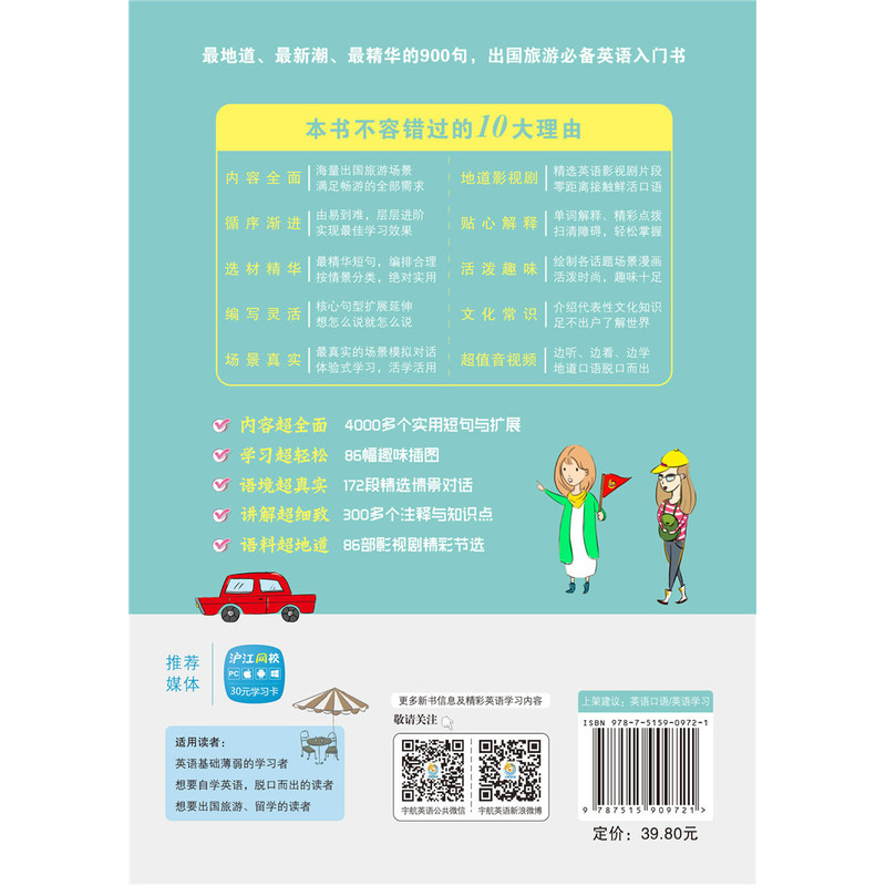 [正版]出国旅游英语新900句 全新升级900句,全新语料,全新版式,这次给你一本不一样高清大图