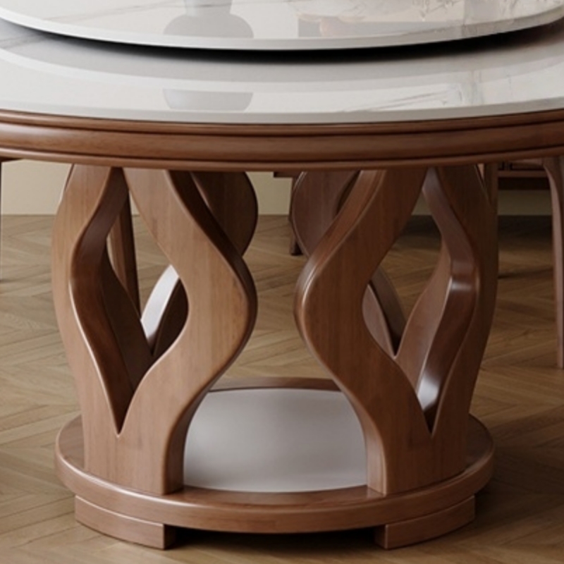 伟樽岩板餐桌130*130*75cm张高清大图