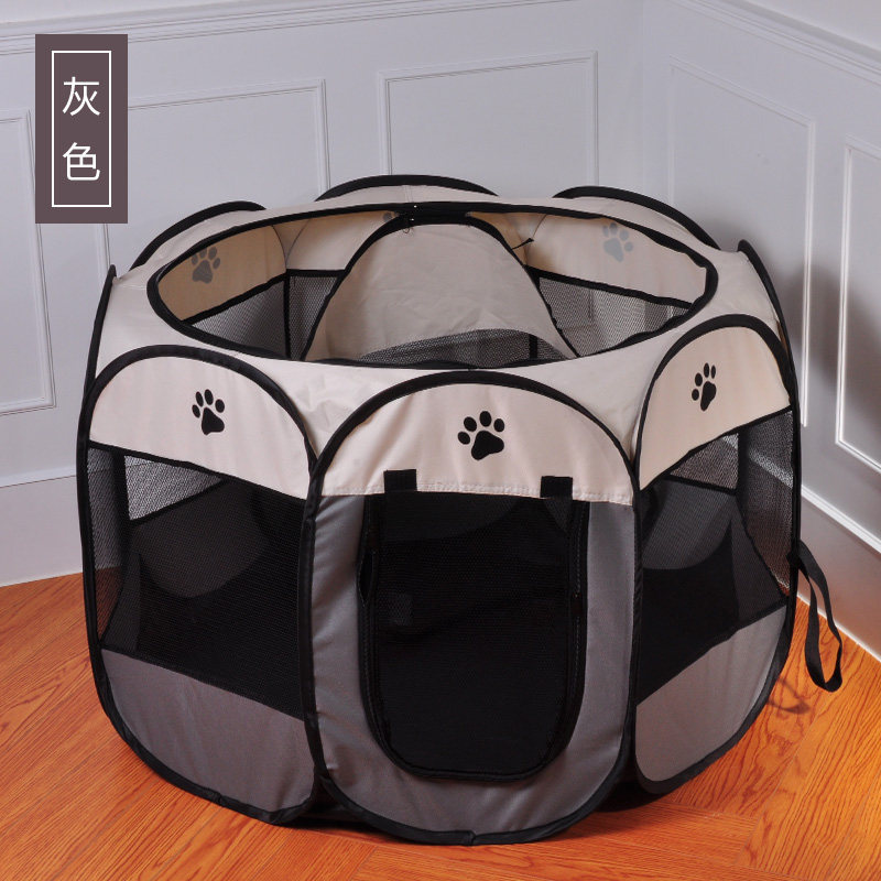 猫产房猫窝狗窝生产帐篷宠物狗狗封闭式产房产箱猫咪怀孕生产用品 灰色 M-高58cm*直径91cm*