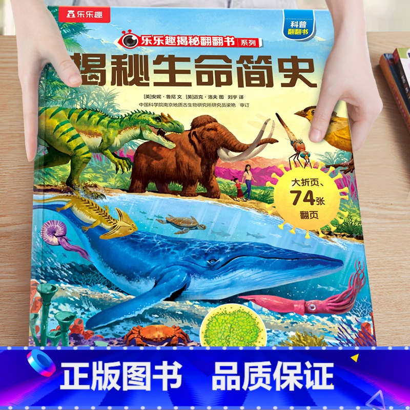 44.揭秘生命简史 【正版】揭秘系列儿童翻翻书3-6-8-12岁以上太空海洋恐龙人体汽车火车飞机绘本3d立体科普大小百科