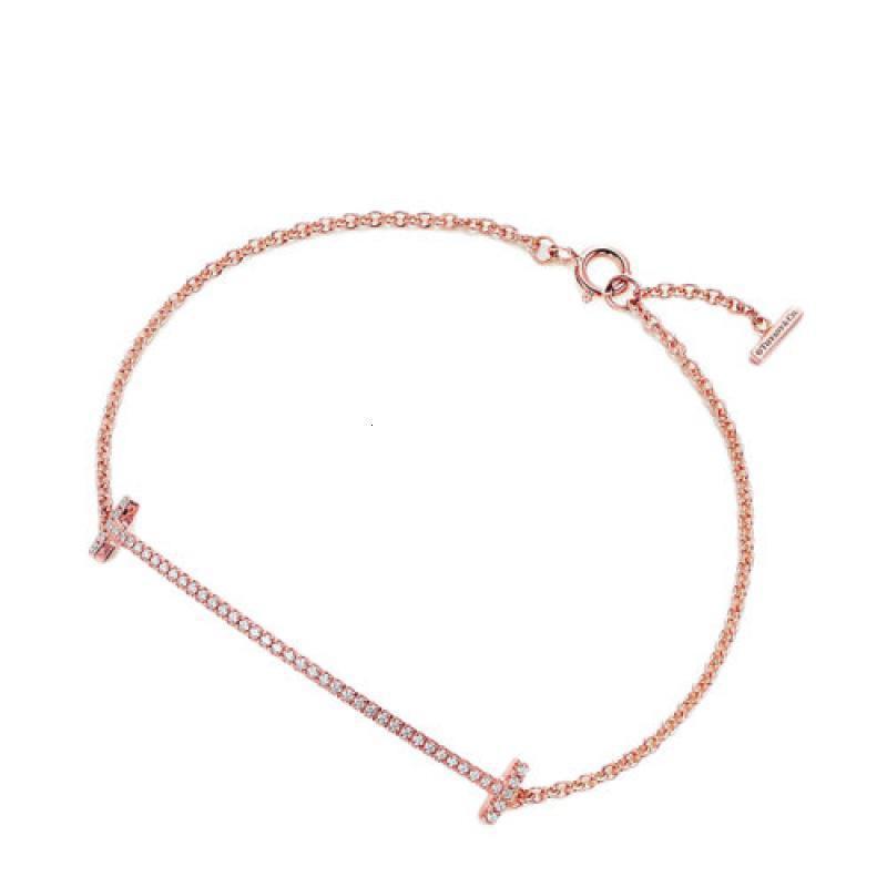 蒂芙尼 经典tiffany t 系列 18k金玫瑰金镶嵌钻石smile微笑笑脸手羐g