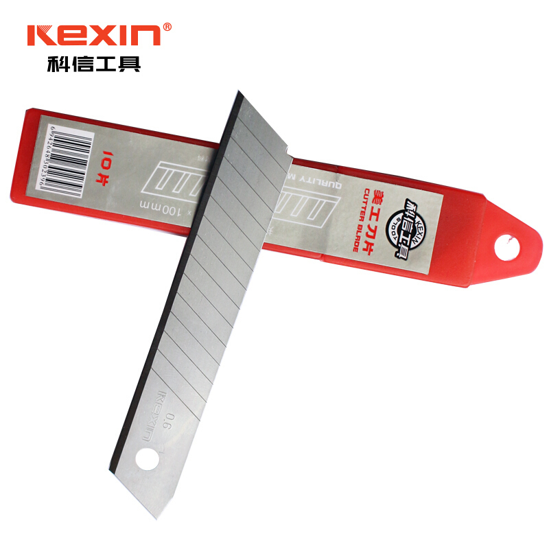 科信(kexin) 美工刀刀片 壁纸刀裁纸刀刀片 18mm KX64007(10片/盒)10盒/件 1件