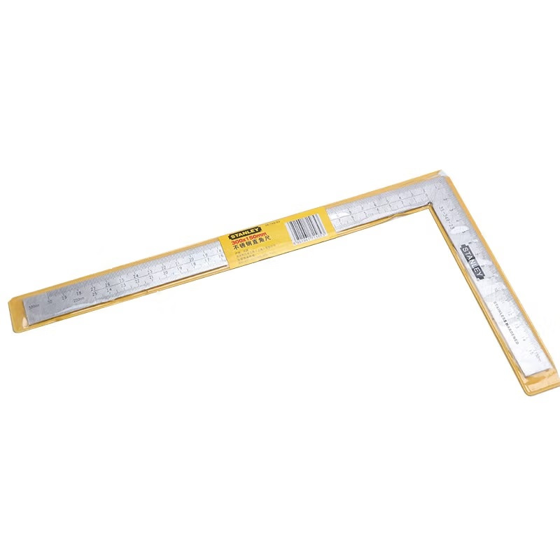 史丹利(STANLEY)35-350-23 500×250MM 不锈钢直角尺 木工拐角尺90度 曲尺 L型角尺 把