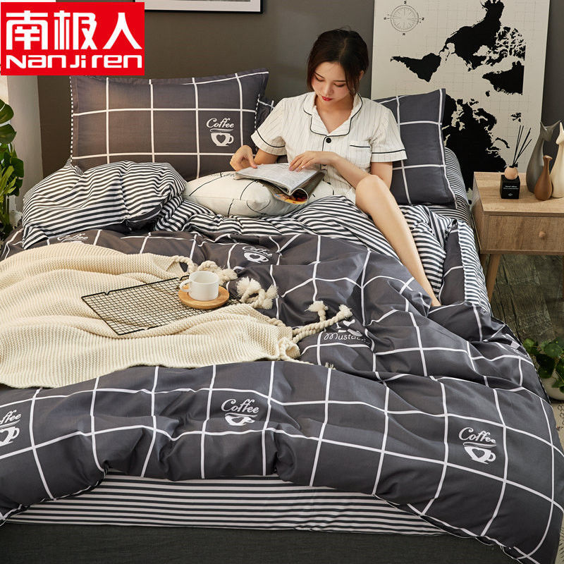 四件套宿舍ins风床上用品单人学生被单床单被套被子三件套春夏秋季空调薄款被子春夏秋冬季高清大图