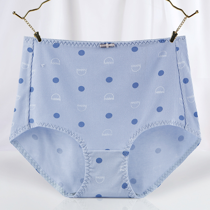 高腰收腹女士内裤裆女士三角内裤波点女内裤