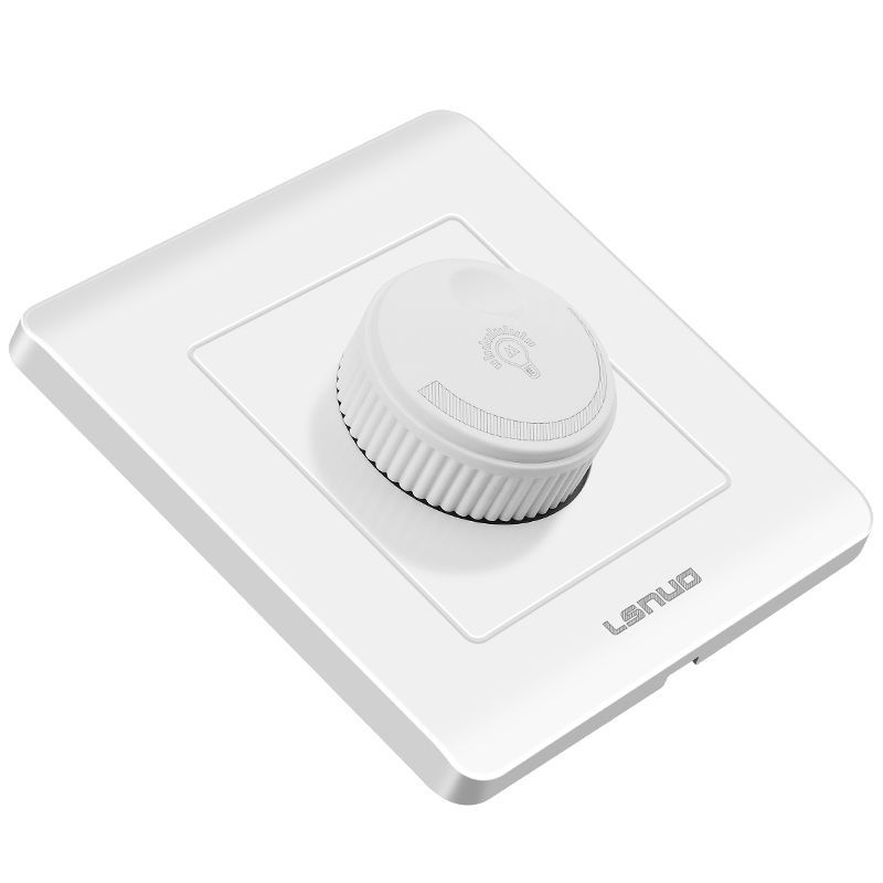 500w可调光led白炽灯调光开关面板86型无极旋钮灯光亮度调节开关500w