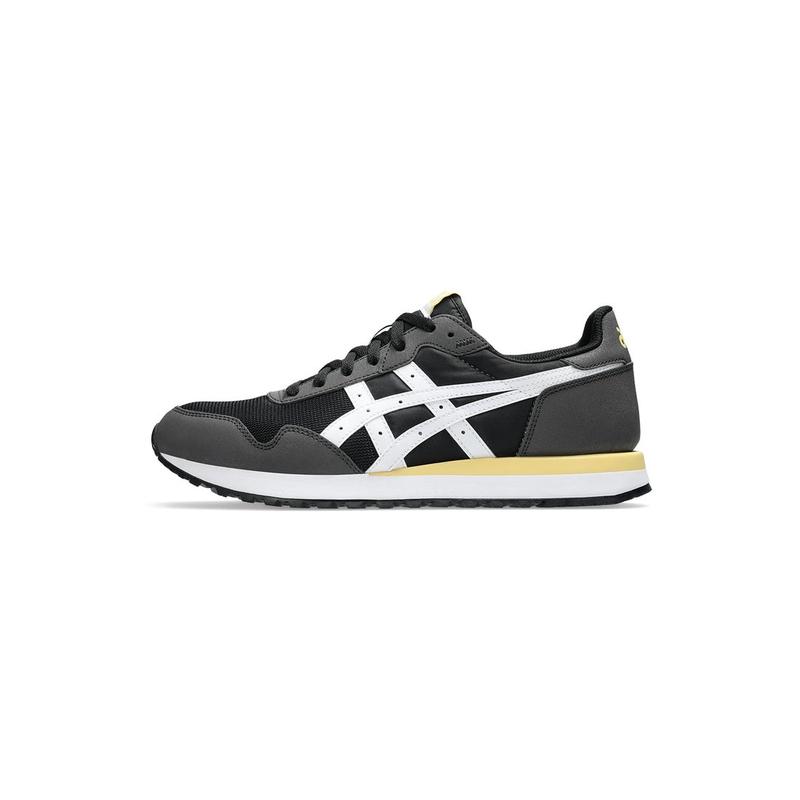 亚瑟士(ASICS)跑步鞋女款复古透气缓震休闲运动鞋黑白拼色潮流款