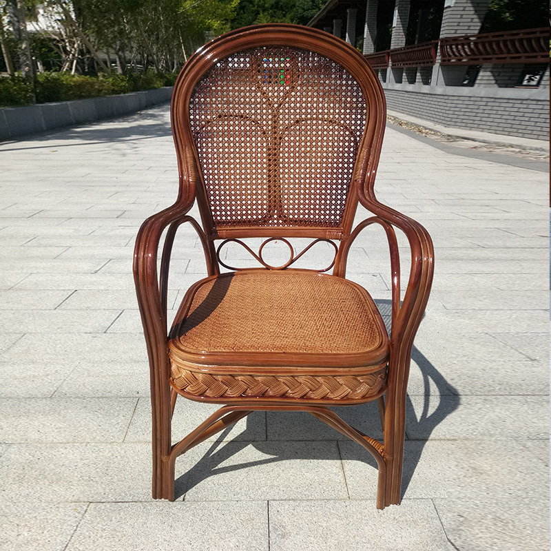 真藤椅成人椅高靠背办公麻将椅定制新高档烤漆茶青色实心椅