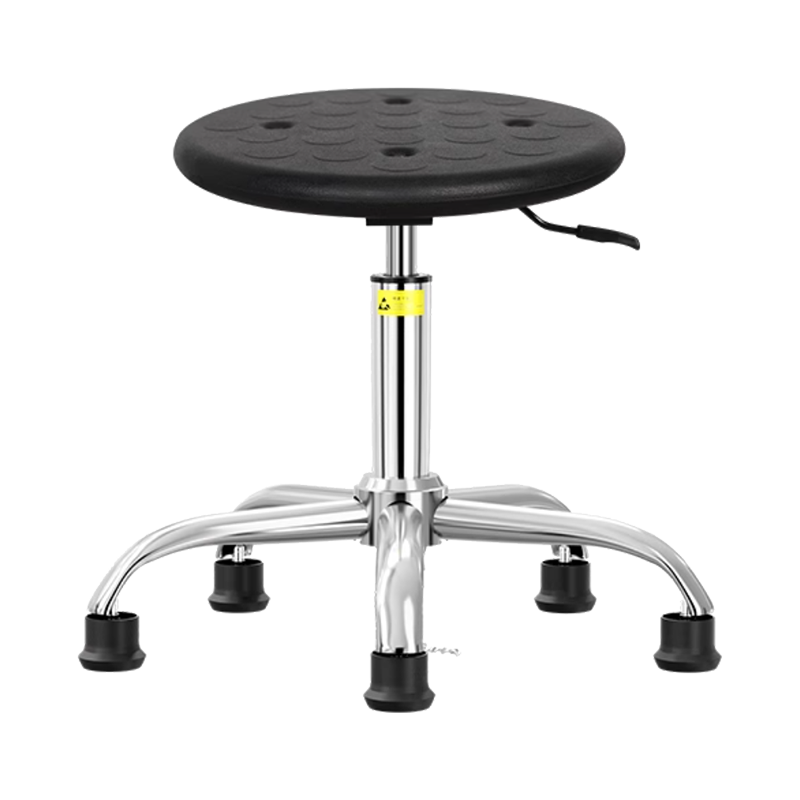 臻远ZY-7938防静电椅子车间流水线升降椅子 40-54cm五爪黑脚杯高清大图