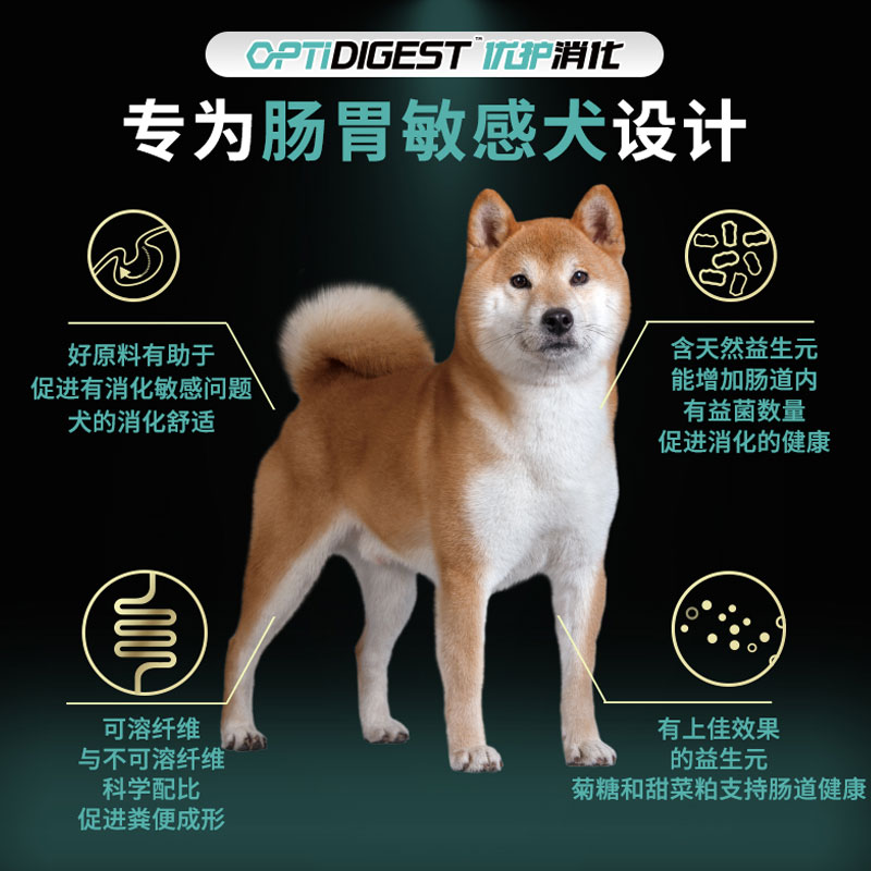 冠能 成犬消化系统改善 鸡肉配方成犬全价犬粮2.5kg高清大图