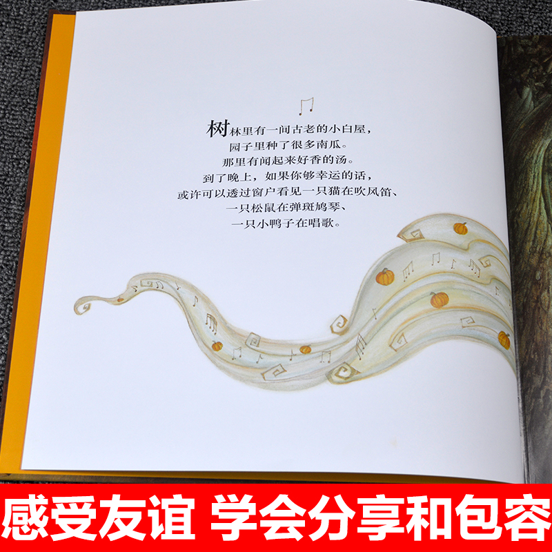 [醉染正版]南瓜汤 荣获英国格林纳威金奖老师推 荐精装小学生少幼儿童宝宝情商认知成长绘本亲子睡前故事图画书籍0-2-3-高清大图