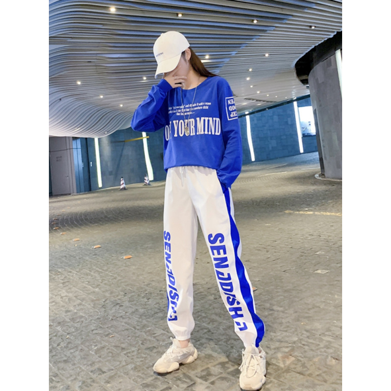 艳如飞少女酷帅气春装套装秋季韩版学生时尚嘻哈休闲运动服洋气两件套潮休闲运动套装