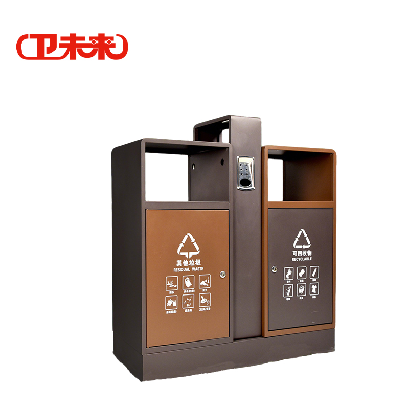 卫未来 户外垃圾桶 钛金桶88*38*98cm 个高清大图