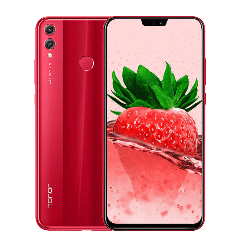 华为荣耀honor荣耀8x全网通版6gb64gb魅焰红色移动联通电信4g全面屏