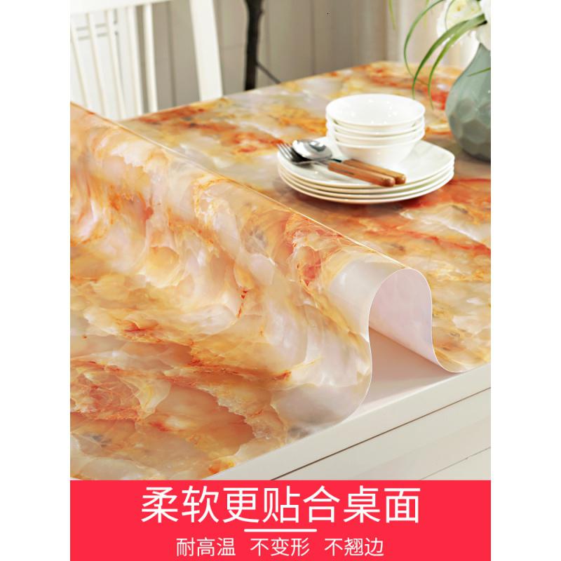 家柏饰(CORATED)水晶板透明桌垫pvc加厚软玻璃椭圆形桌布防水防烫餐桌布塑料台布高清大图