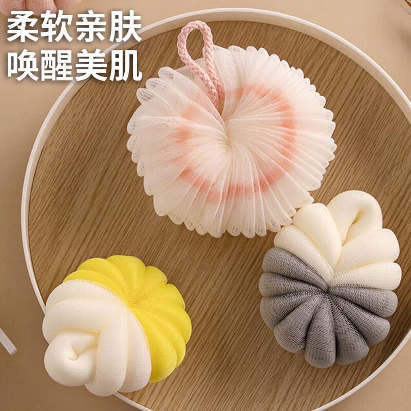茶花(CHAHUA)浴花超大超柔软 搓澡巾男女洗澡神器起泡网洗浴球套指沐浴球3只高清大图