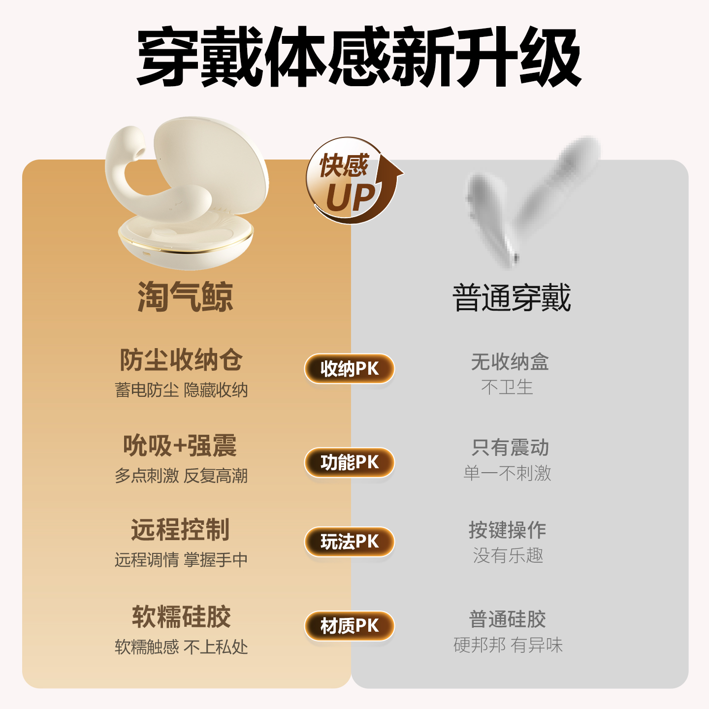 谜姬吮吸震动手机控制小程序无线遥控智能异地互动收纳盒跳蛋弹淘气鲸吮吸阴器外出内裤穿戴震动棒女性自慰器情趣成人用品高清大图