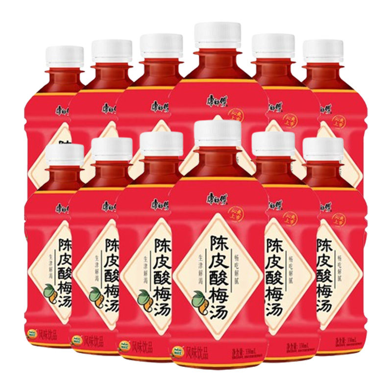康师傅酸梅汤风味饮料酸梅汁饮品迷你瓶330ml*12瓶高清大图