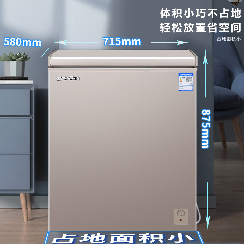 白雪一级能耗家用小冷柜150立升节能顶开式冰柜 冷冻冷藏卧式 茶叶、海鲜、母婴年货 BD/C150DU