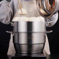 金钥匙(GOLDEN KEY)304不锈钢 皇室御厨复底多用蒸锅30cm电磁炉通用GK-30U4F
