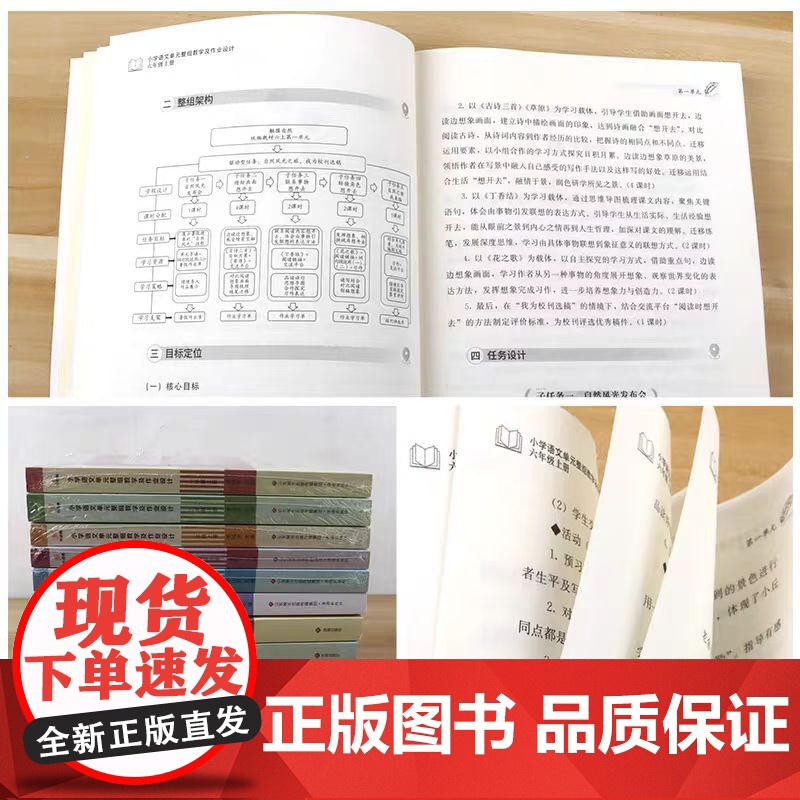正版小学语文单元整组教学及作业设计一二三四五六年级上下册教材配套教学用书单元导航整组架构一本通章桂芳济南出版社高清大图