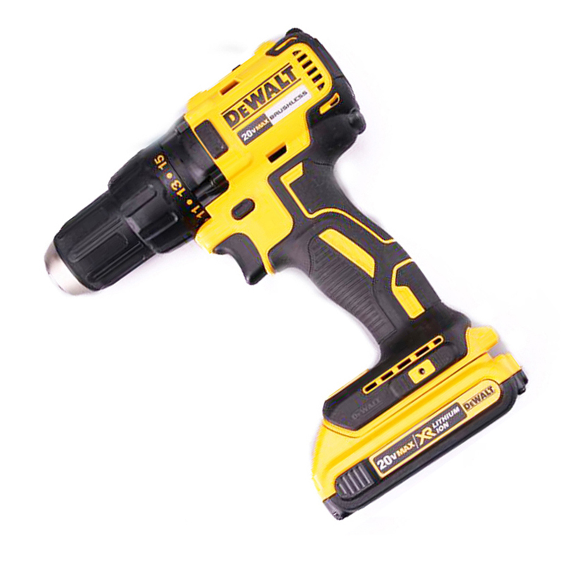 工具库 得伟DeWALT 18V锂电充电式无刷磁浮冲击钻 2x2.0Ah电池套装 DCD796