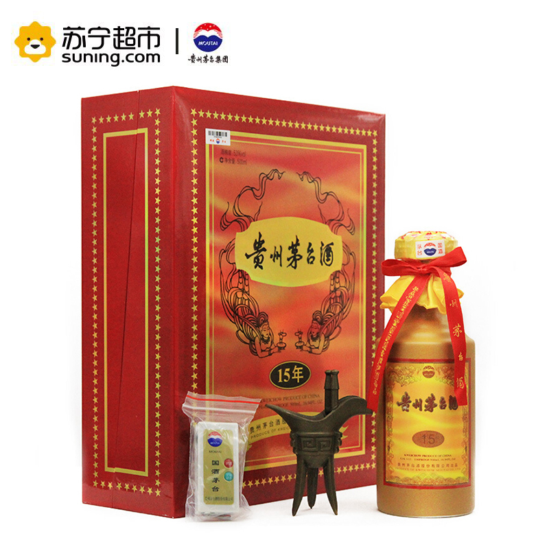 茅台 十五年 15年陈酿年份酒 53度 500ml 单瓶礼盒装