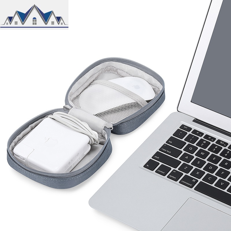 苹果电脑笔记本电源包Macbook air/pro充电线适配器收纳整理盒妙控鼠标mouse2收纳袋保护套 三维工匠收纳包高清大图