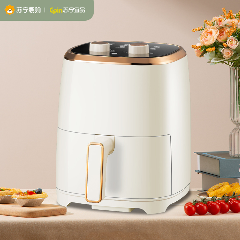 苏宁宜品 空气炸锅 熔岩2机械款5L白色大容量多功能全自动薯条机 HD-ZG019J(SNYP-ZG5L-W02)高清大图