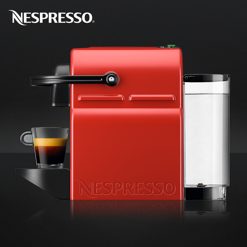Nespresso奈斯派索 胶囊咖啡机 Inissia 欧洲原装进口咖啡机全自动便携式 nes咖啡机 C40 红色高清大图