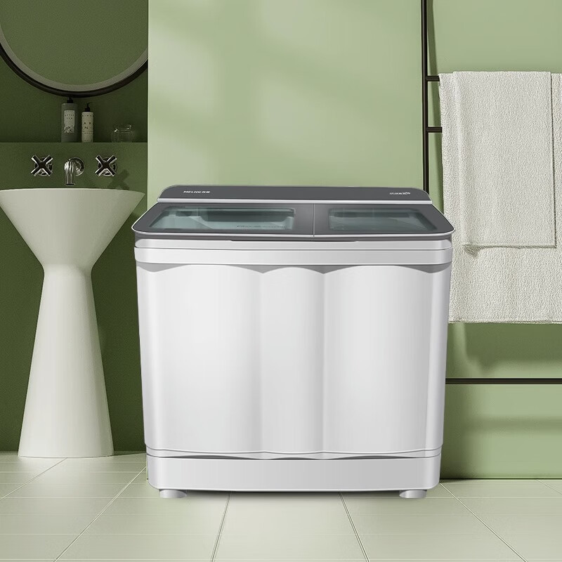 美菱p150m22w双缸洗衣机15公斤强劲动力洗衣机水电分离家用住房神器