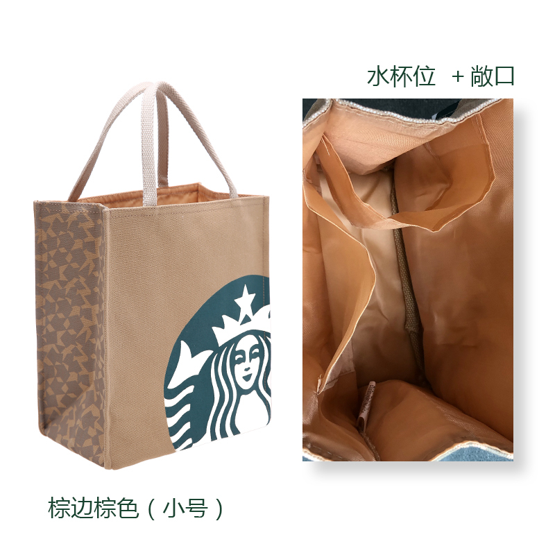 饭盒袋创意保温保温袋装书圆形手拎布包女帆布袋清新帆布简约手提
