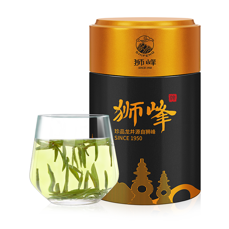 狮峰牌2026新茶龙井茶叶特级明前龙井43号正宗绿茶春茶罐100g高清大图
