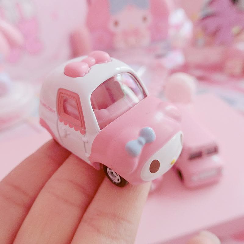 美帮汇melody迷你小汽车桌面小摆件 合金校车玩具模型 少女心装饰品图片