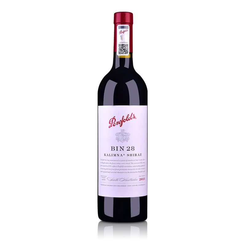 进口红酒 Penfolds奔富 Bin28 (西拉)设拉子红葡萄酒 750ml