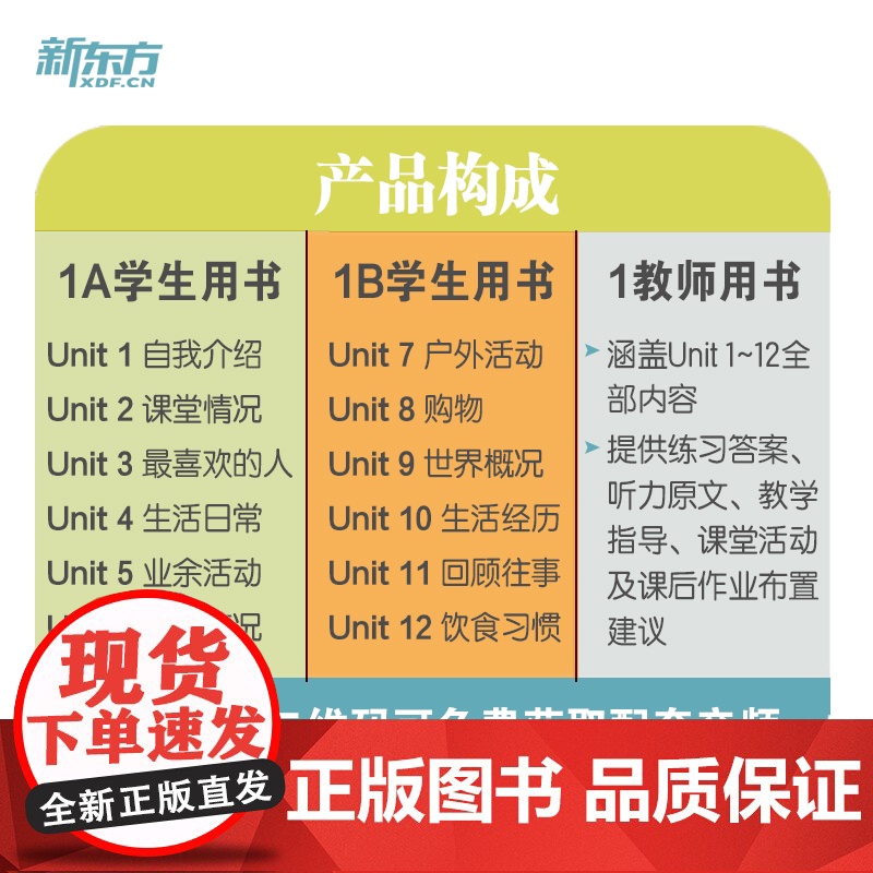 任选[新东方店]剑桥标准英语教程1A+1B+2A3456:学生用书(共2本)第2版 语言交流能力和综合技能 青少年初高高清大图