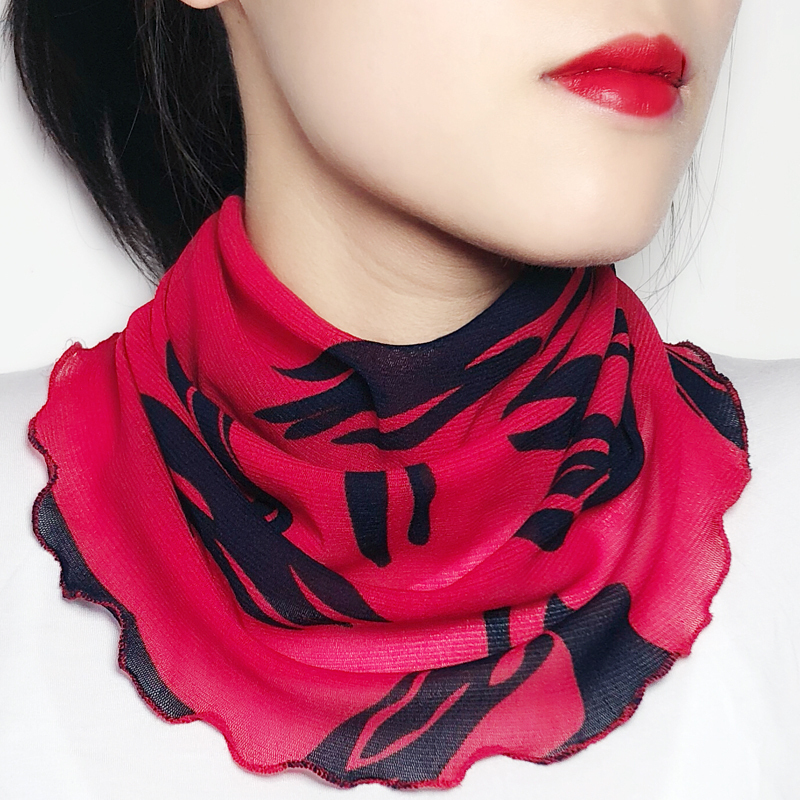 围脖围巾脖套女小丝巾假领子套头春秋冬季薄款护颈椎保暖百搭时尚视频