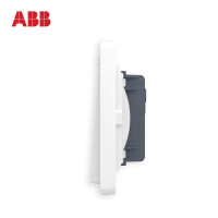 [ABB官方旗舰店]ABB开关插座远致明净白墙壁86型开关面板一开单控带荧光开关AO101